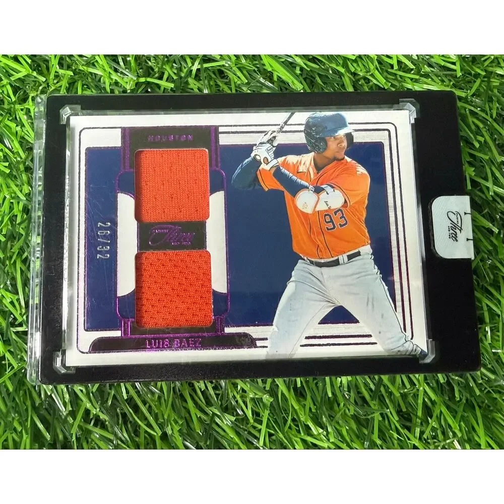 2024 Panini Three and Two Luis Baez 2 Auto /99 Dual Jersey /32 Astros 3 Card Lot